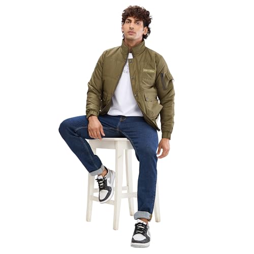Image of Spykar Polyester Full Sleeve Regular Fit Jackets For Men
