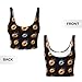 Women Girls Comfy U-Shaped Back Sports Bras Stretchy Cool Fire Flame Soccer Football Black Tank with Pads Moisture Wicking Tops Shirts for Fitness Sports
