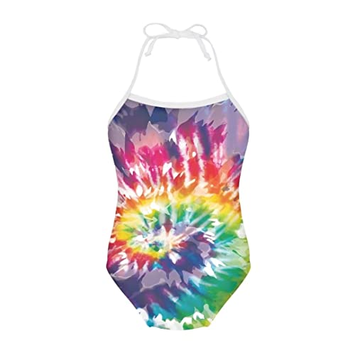 Image of Pinupub Girls One Piece Swimsuit Off Shoulder Halter Neck Cute Fashion Hawaiian Tropical Bathing Suit
