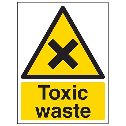 Panneau déchets toxiques en plastique rigide idéal pour sécuriser votre atelier et garage