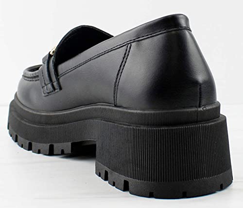 Image of Forever Link Womens Slip On Loafer Chunky Chain Platform Heel