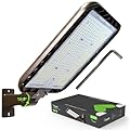 Glitgate 300W LED Parking Lot Light, 45000LM 5000K Adjustable Arm Mount Street Light with Dusk to Dawn Photocell, 100-277V IP65 Outdoor Waterproof Commercial Area Lighting