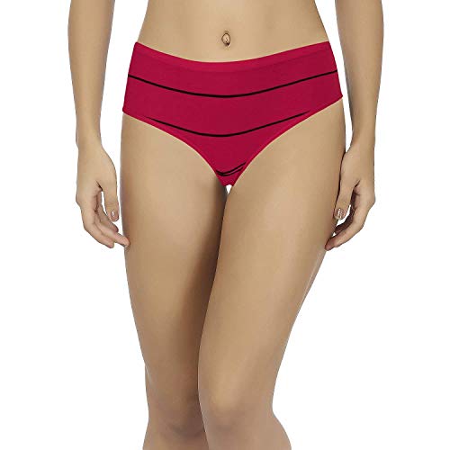 Image of Good Connection Womens Cotton Hipster Panty, Multicolor Panties with Strechable Soft Waistband for Extra Comfort