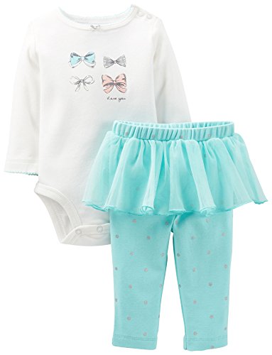 Carter's 2 Piece Cute & Comfy Set (Baby) - Mint Bows-6 Months