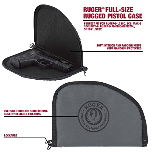 Allen Company Ruger® Full-Size 8" Pistol Case, Gray #TOP3