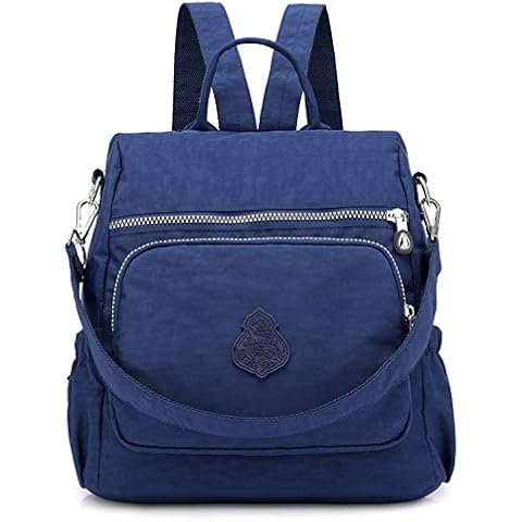 MINTEGRA Women Shoulder Backpack Multi-Pocket Nylon Purse Large Capacity Waterproof Casual Daypack Cover