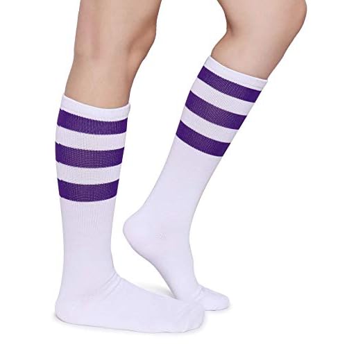 Pareberry Classic Triple Stripes Tube Socks – Soft Cotton