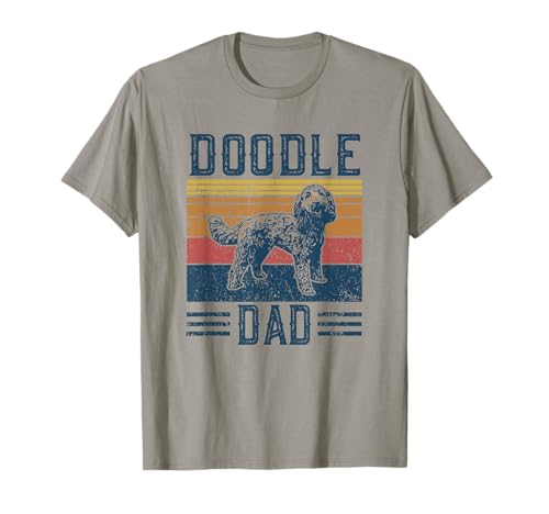 Funny Vintage Doodle Dad - Aussie Doodle & Goldendoodle T-Shirt