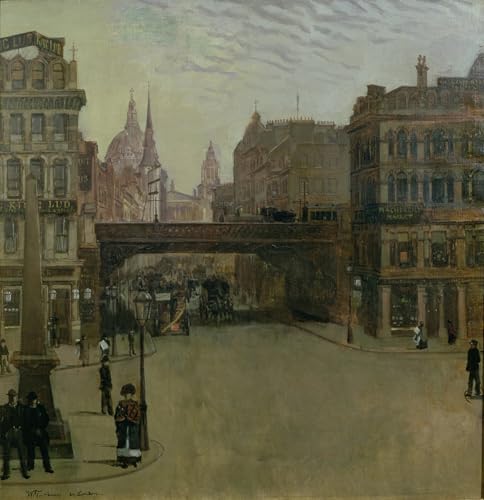 Toile Ludgate Hill Heinrich Wilhelm Truebner affiche art portrait