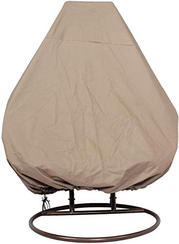 Island Gale® Luxury 2 Person Outdoor, Patio, Hanging Wicker Swing Chair 🎄🎄🎄🎄🎄🎄🎄🎄🎄🎄🎄🎄 ((2 Person) X-Large-Plus, Charcoal Rattan/Charcoal Cushion With Free Cover $128 Value) #TOP2