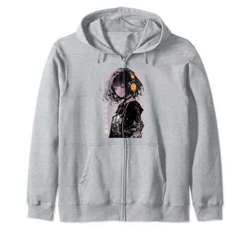 Anti Social Emo Chica Anime Música Amante Gótico Otaku Sudadera con Capucha