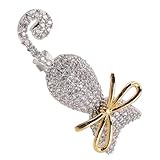 VALICLUD Broche de Gato con Gemas de Imitación, Pin Decorativo con Lazo, Tamaño Pequeño, Color Brillante, Accesorio Ligero para Vestidos, Abrigos y Mochilas, Joyería Femenina para Fiestas