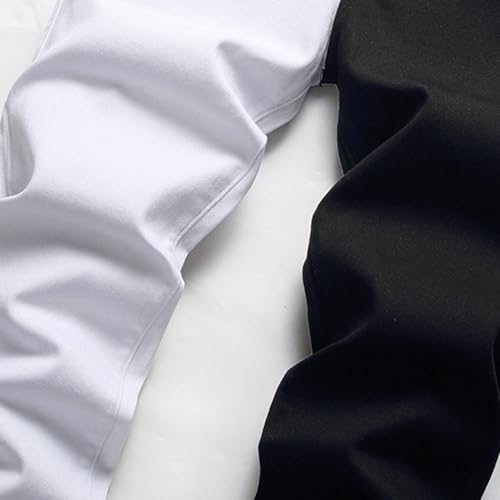 Men's Color Block Skinny Jeans Straight Regular-Fit Jean Pant Casual Patch Slim Fit Denim Pants4