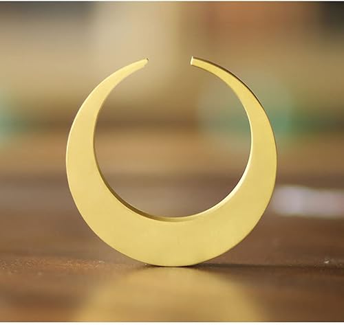 Miniatura 4 de Abrebotellas refinado Latón puro, Abrelatas de tapa única forma de media luna, Abrebotellas de cerveza de metal Ornamento de las ilustraciones de