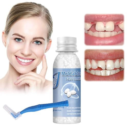 Kit de Dientes,Dientes de Carillas Cosméticas, Dentaduras Postizas Instantáneas,Dentaduras Temporales,Carillas Dentales, Carillas Falsa, Postizos de Superior E Inferior Dientes,Cepillos Interdentales