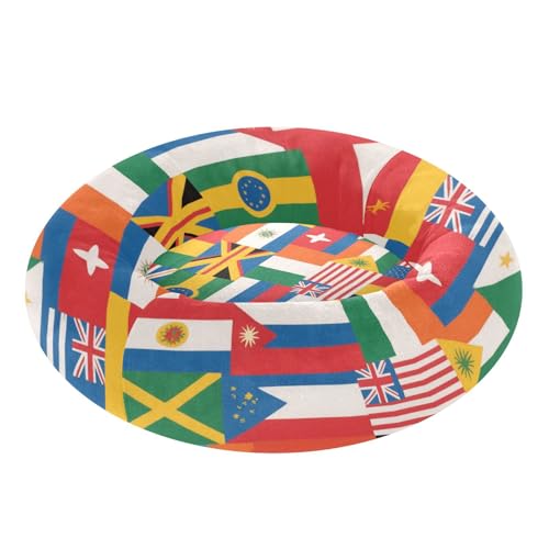 Coussin chat confortable taille M fini le sol froid lit drapeau - 2