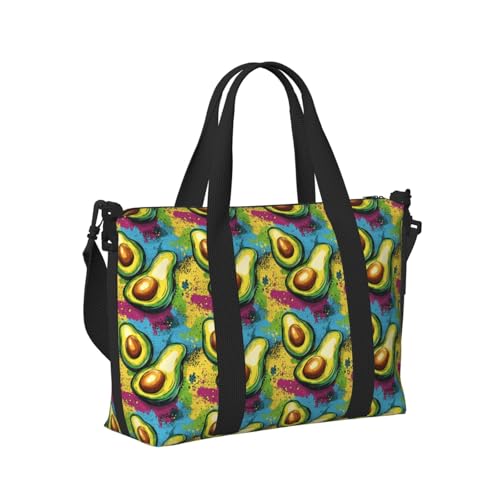 Sac fourre-tout pour ordinateur portable pour femme avec imprimé avocat coloré