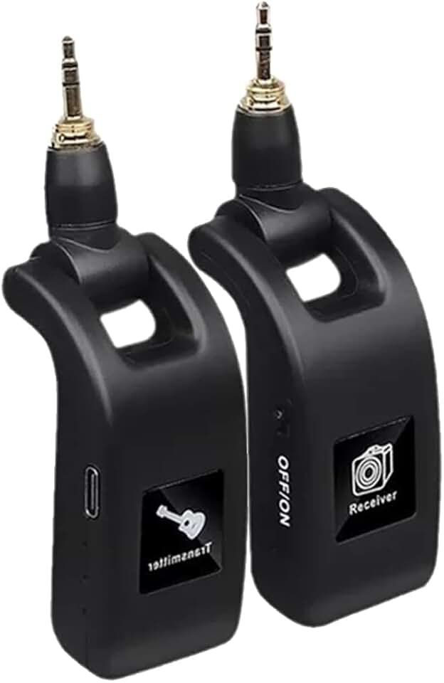 Transmissor Receptor Guitarra Sem Fio P2 + P10 Baixo Violão