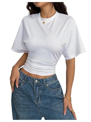 SOLY HUX Women's Basic T-Shirt Crew Neck Short Sleeve Tops Summer