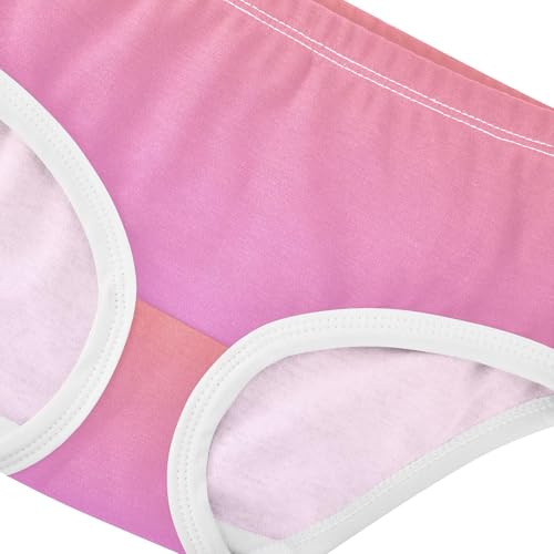 Joisal Toddler Girls Underwear 2t Cotton Panties Little Girl Cartoon Briefs Undies Kids Coral Pink Lavender Magenta Gradient4