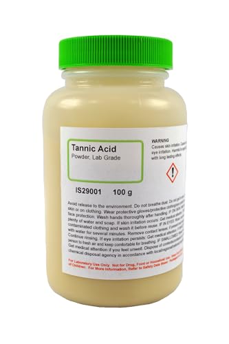 Innovating Science - Tannic Acid, Lab Grade, 100g Powder - Polyphenol Reagent for Biochemical Research, Metal Complexation, Antioxidant Studies, and Histological Applications