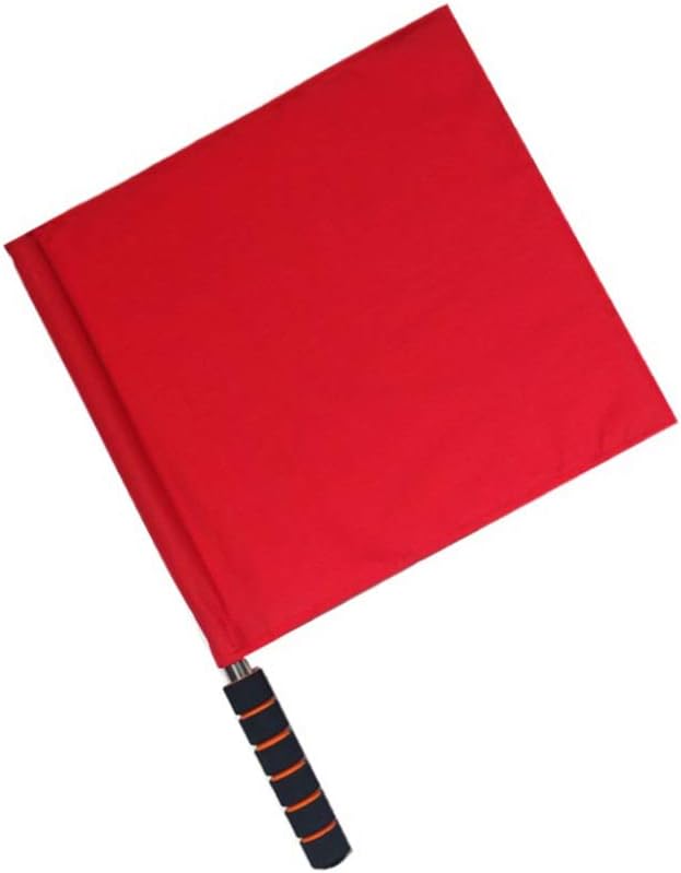 Sewroro 4pcs Sports Linesman Flags, Referee Events Match Flags with Stainless Steel Pole Stick for Sports Events and Matches(Red) - Image 6
