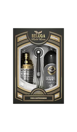 Beluga Gold Line Vodka Montenegro 40% Vol. 0,7l in Giftbox in Lederoptik with Pinsel