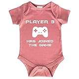 Unordinary Toddler player 3 has entered the game joined newborn baby outfits cute funny bodysuit (Mauve, 0-3 Months)