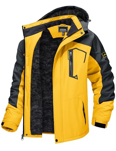 TACVASEN Mens Ski Jacket - Water Resistant Snowboard & Winter Parka - Warm Tactical Raincoat