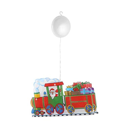 TOYANDONA Jul hängande 3D-lampor jul dekorativa nyhet lampor god jul tomten belysning för inomhus fönster gång uteplats sovrum dekoration (blandade färger)