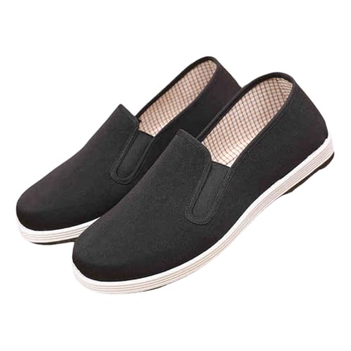 Leichtrit Scarpe di Stoffa Kung Fu,Vecchie Scarpe da Tai Chi di Pechino,Traspirante Stile Cinese Tradizionale Scarpe,con Suola in Gomma,Antiscivolo,Flessibile,Adatto per Abbigliamento Casual