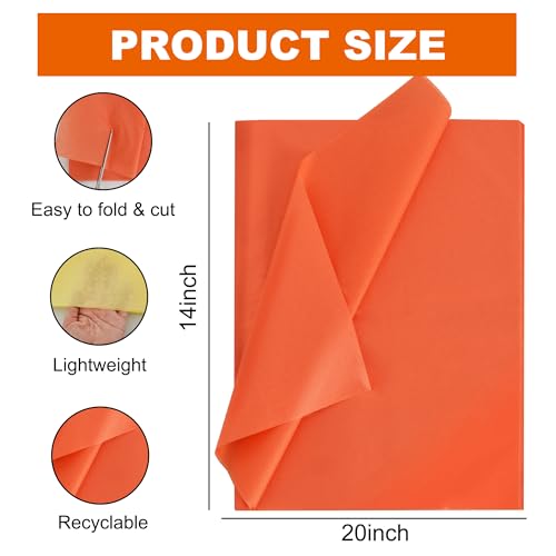 Image of BEISHIDA 100 Sheets Yellow Series Tissue Paper Bulk, Wrapping Tissue Paper for Gift Bags, 14 x 20 Inch Gift Wrap for Birthday Wedding Graduation DIY Crafts Holiday Flowers(Yellow Series)