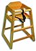 Adcraft HCW-1 Natural Solid Hardwood High Chair, Set Up