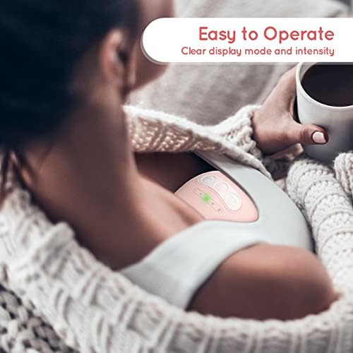 Wearable Breast Pump, Hands Free Breast Pump wIith 2 Modes & 5 Levels, Portable Electric Breast Pump with Massage and Pumping,Pinless Pumping with 24mm Flange