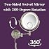 JERDON Plug in Lighted Wall Mount Makeup Mirror - 1X/7X/15x Magnification - Nickel Finish - Model HL8515N