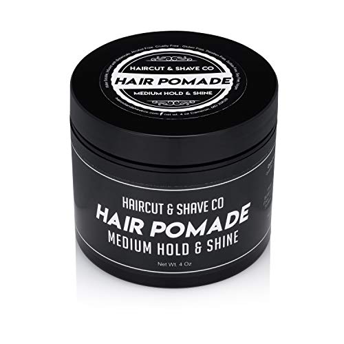 Haircut & Shave Co Hair Pomade for Men - Medium Hold & Shine