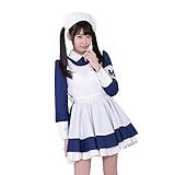 A&Tcollectin メンソール ナース 看護師 メイド 紺 白 Mサイズ コスプレ コスチューム レディース