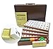 Mose Cafolo New Chinese Mahjong X-Large 144 Numbered Acrylic Tiles 1.5" Large Gold Tile with Carrying Travel Case Pro Complete Mahjong Game Set - (Mah Jong, Mahjongg, Mah-Jongg, Mah Jongg, Majiang)