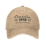 Classic 1956 hat Vintage Limited Edition 70th Birthday Cotton Baseball Cap Natural