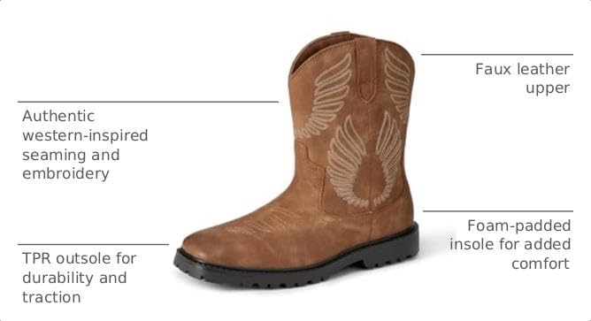Image of Amazon Essentials Men's Square Toe Western Cowboy Boots