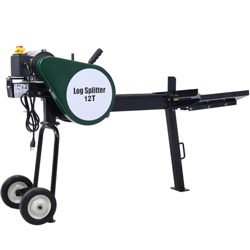 Elountik 12 Ton Electric Log Splitter with Flywheel