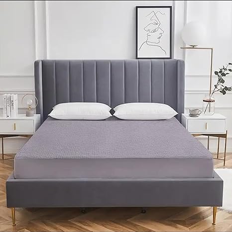 Moirai 100% Waterproof Ultra Soft Cotton Feel Terry Mattress Protector Queen Size 78x60 Inches | Breathable Hypoallergenic Fitted Queen Size Bed Protector Cover (78x60 inch | 6.5x5 Feet)