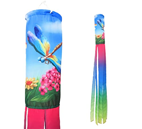 Madrona Brands Garden Dragonfly Windsock | Durable Outdoor Hanging Decoration | Yard, Garden, Patio, Home And More | 60-Inch #TOP18