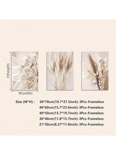 Affiche florale beige pour rompre la monotonie des murs blancs
