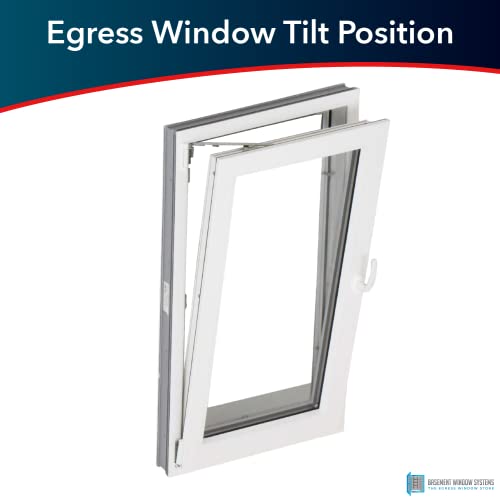 In-Swing Left-Hinged Casement Tilt & Turn Egress Window 28” X 46” #TOP3