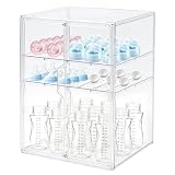 HNNJCK Acryl-Babyflaschen-Organizer mit Magnetverschluss, Aufbewahrung für Sauger und Pumparteile, geeignet für Küche, Bad & Haushalt Flügeltür-Modell