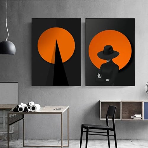 Images d'art mural sur toile de portrait abstrait, décoration salon 60x110cm
