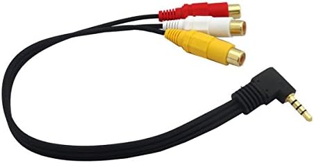 Amazon Co Jp 変換アダプタ Av端子 メス 4極ミニ オス 変換ケーブル 0 2m Rca 3 F3 5mm Out Av435 Mail 家電 カメラ