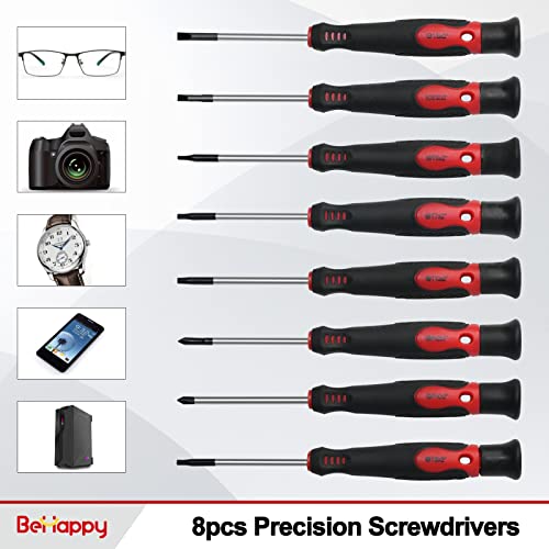 Behappy 118Pcs Magnetic Screwdriver Set, Screwdriver Set With Plastic Racking, Precision, Slotted, Phillips, Hex, Pozidriv, Torx Screwdriver Set And Magnetizer Demagnetizer Diy Tools For Tools Gift #TOP2