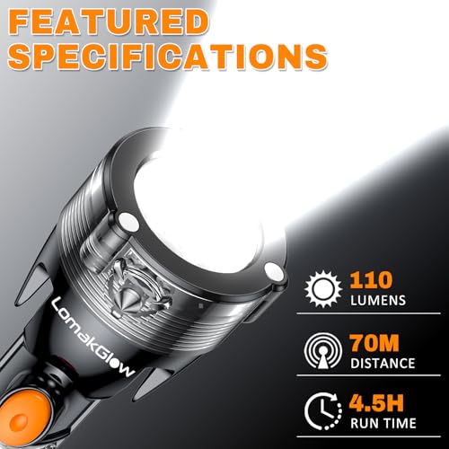 Image of Multifunctional Car Safety Flashlight - Emergency Escape Tool with Window Breaker, Seatbelt Cutter, 3 Light Modes & Magnetic Base for Roadside Safety, Camping & Home Use